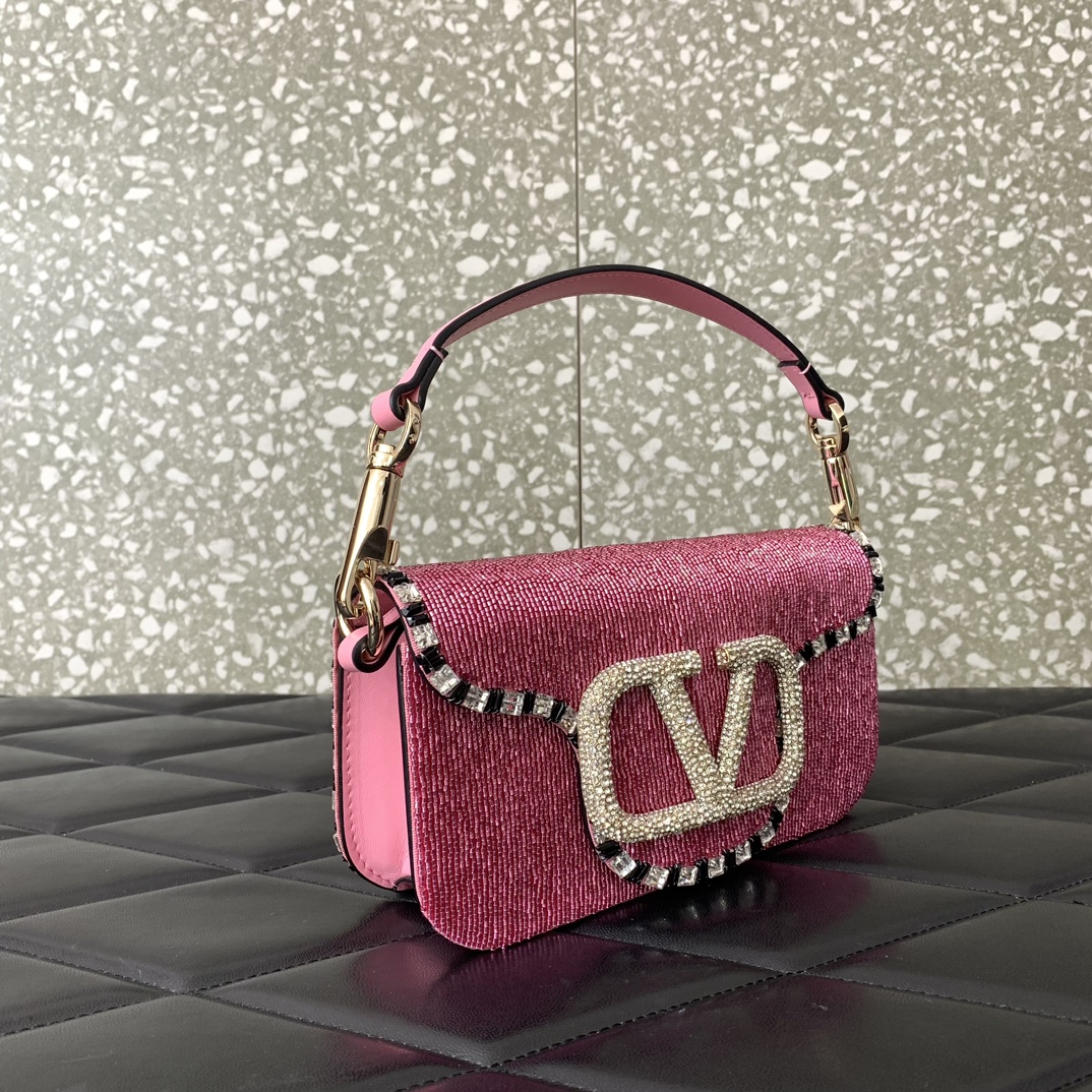 Bagsaaa Va1e*ntin0 Garavani Mini loco pink - 19x10.5x5cm