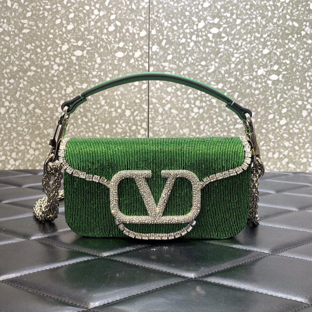 Bagsaaa Va1e*ntin0 Garavani Mini loco Green - 19x10.5x5cm