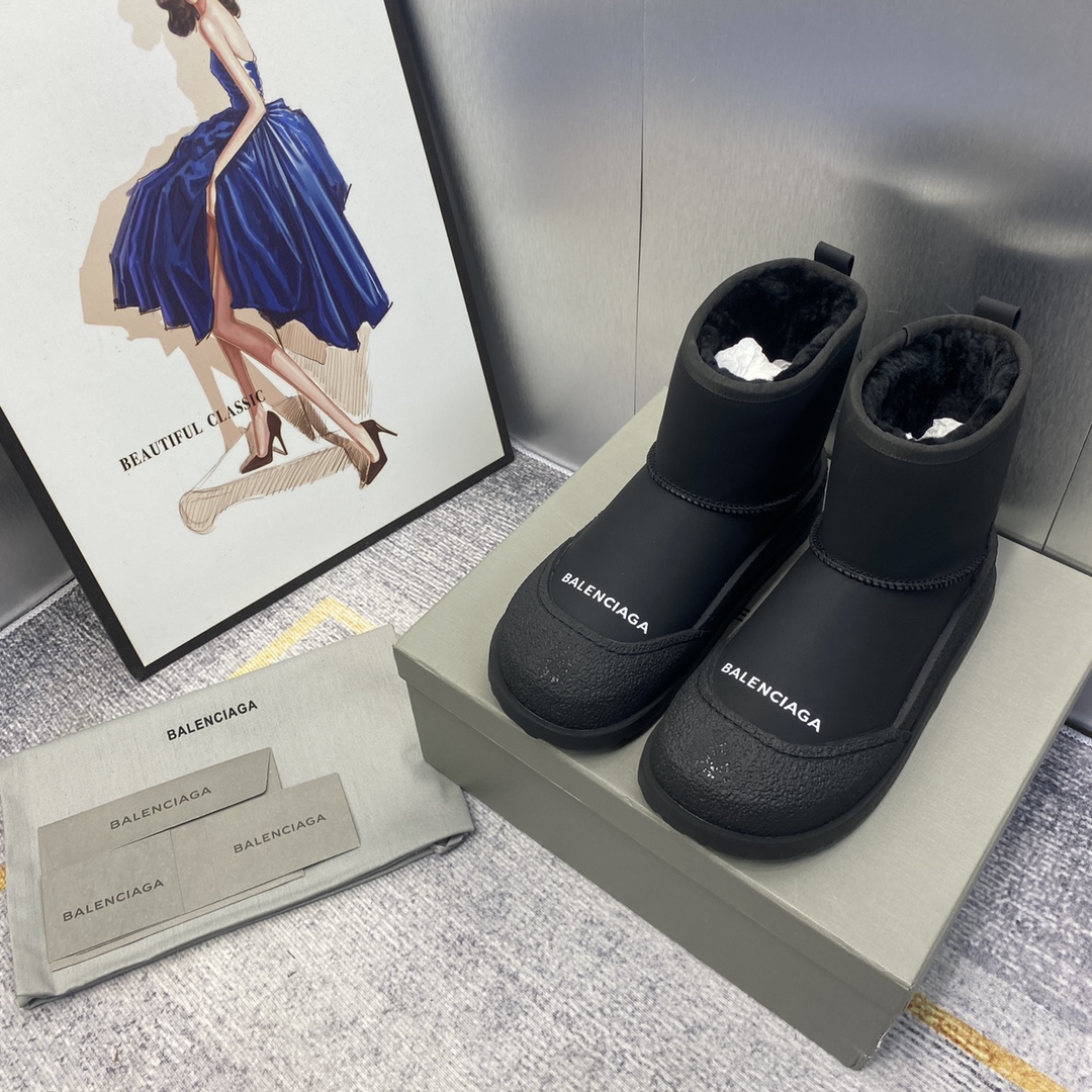 Bagsaaa Ba1en*iaga Snow Black Boots