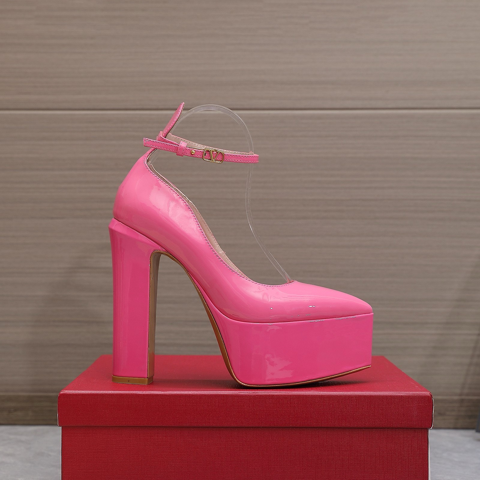 Bagsaaa Va1e*ntin0 Leather Tan-Go Pumps 155 Pink