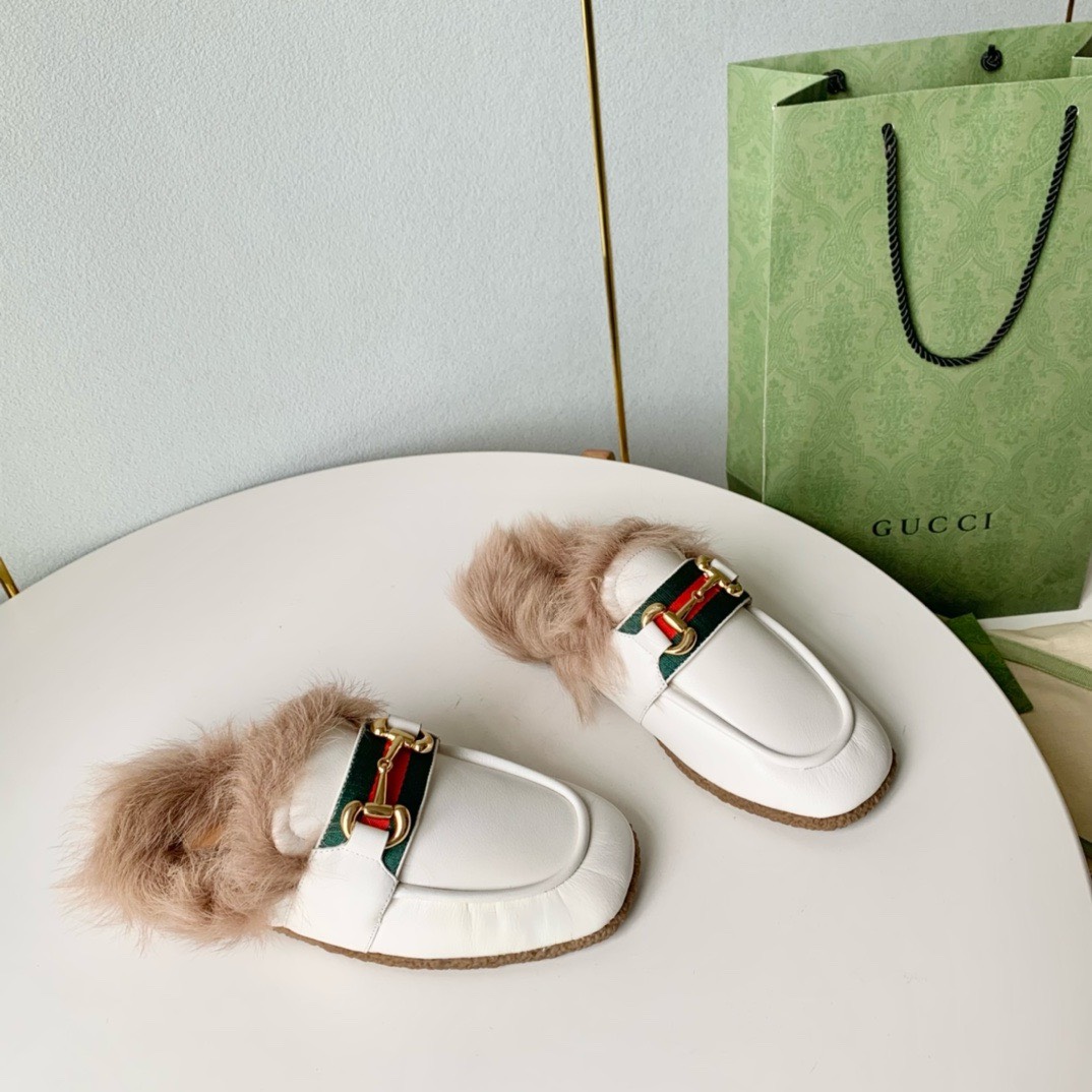 Bagsaaa Gvc*1 Slipper Horsebit With Shearling in white 02