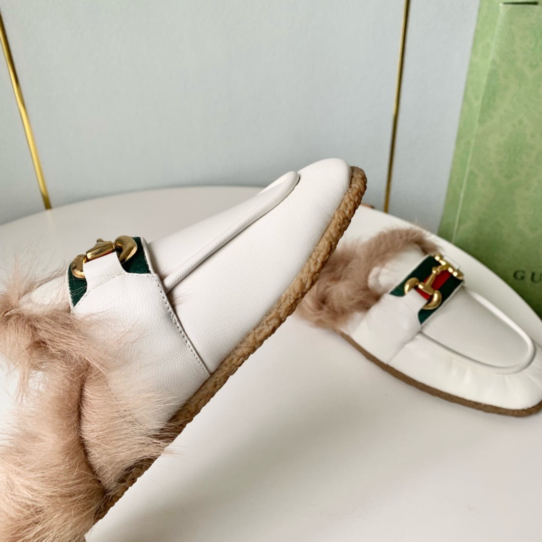 Bagsaaa Gvc*1 Slipper Horsebit With Shearling in white 02