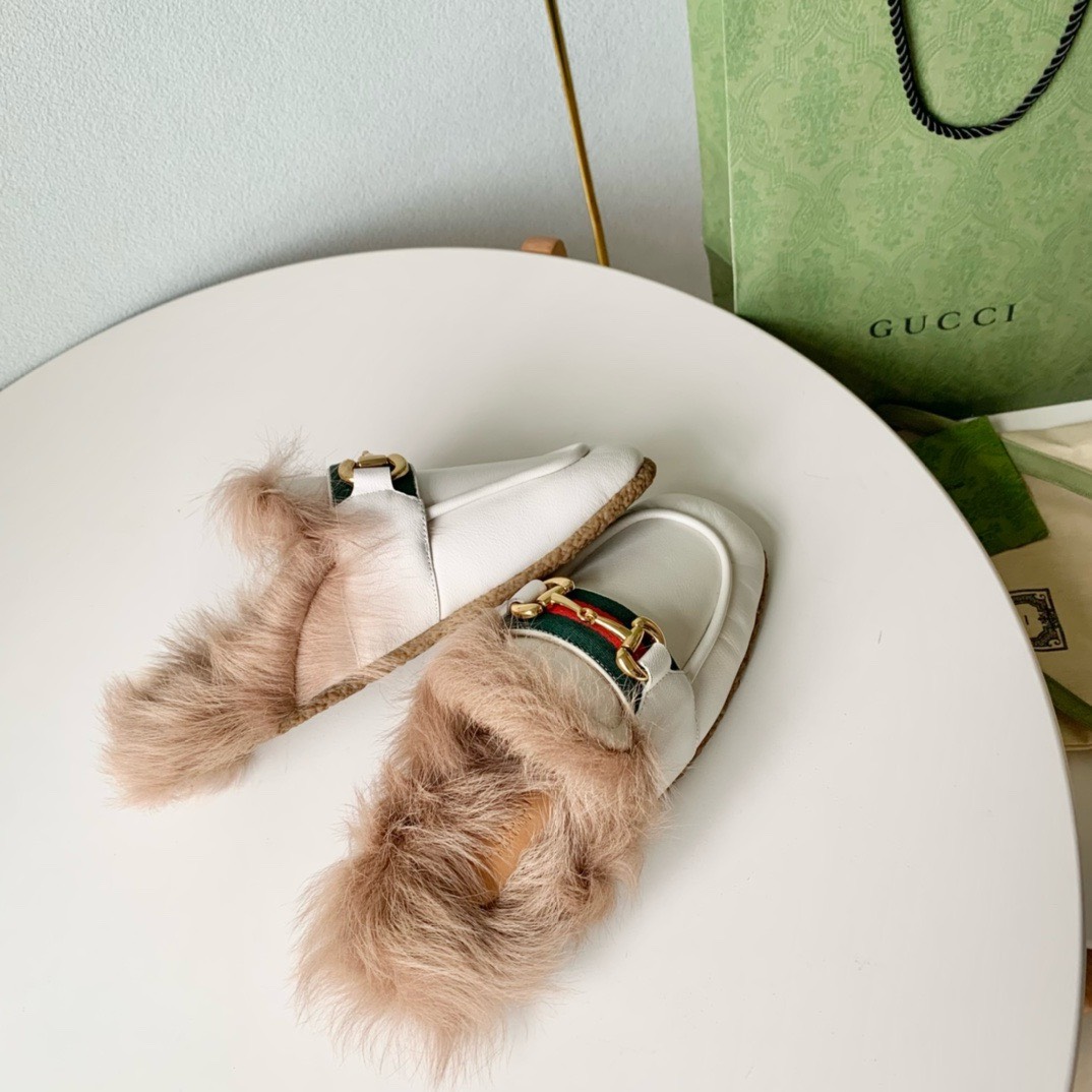 Bagsaaa Gvc*1 Slipper Horsebit With Shearling in white 02