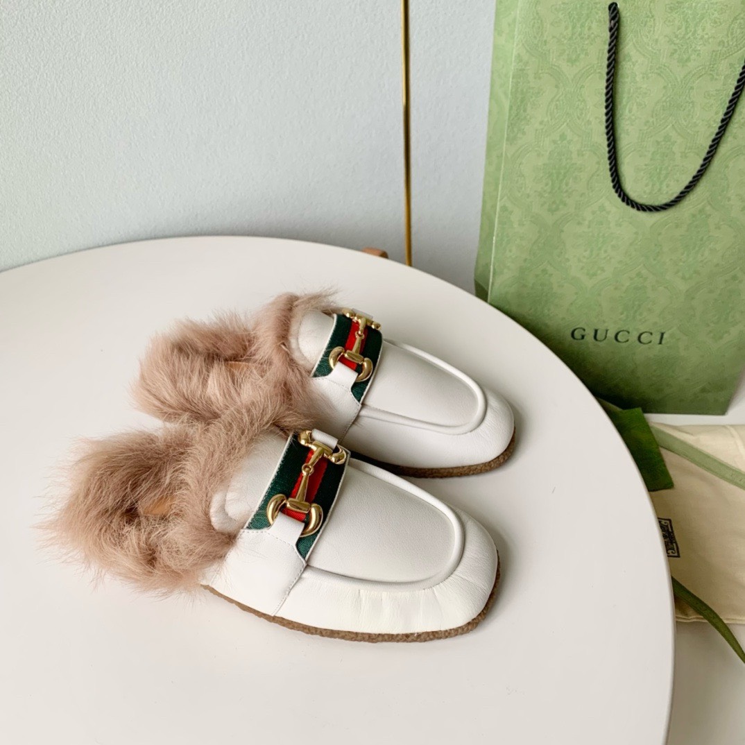 Bagsaaa Gvc*1 Slipper Horsebit With Shearling in white 02