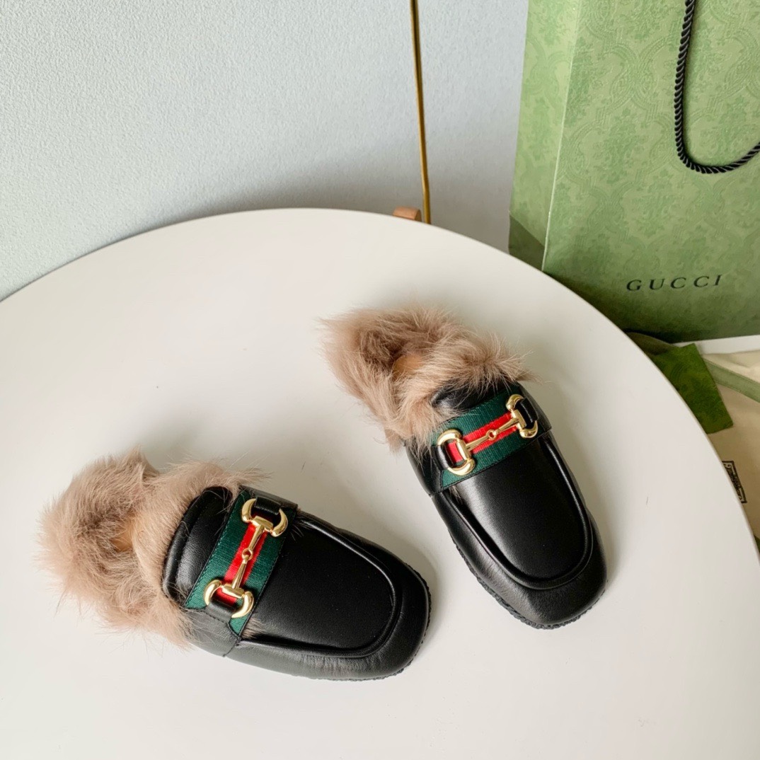 Bagsaaa Gvc*1 Slipper Horsebit With Shearling in black 02