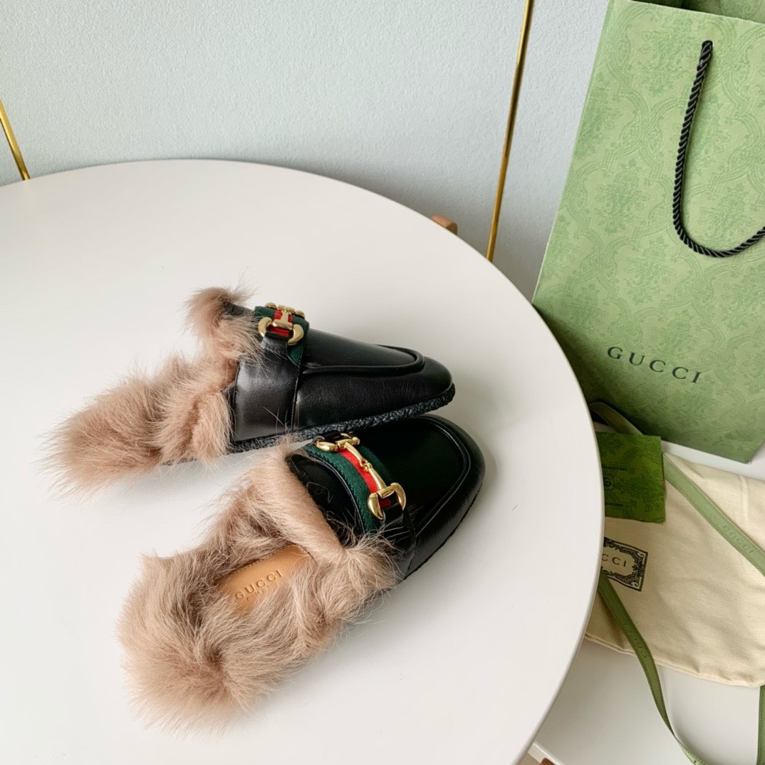 Bagsaaa Gvc*1 Slipper Horsebit With Shearling in black 02