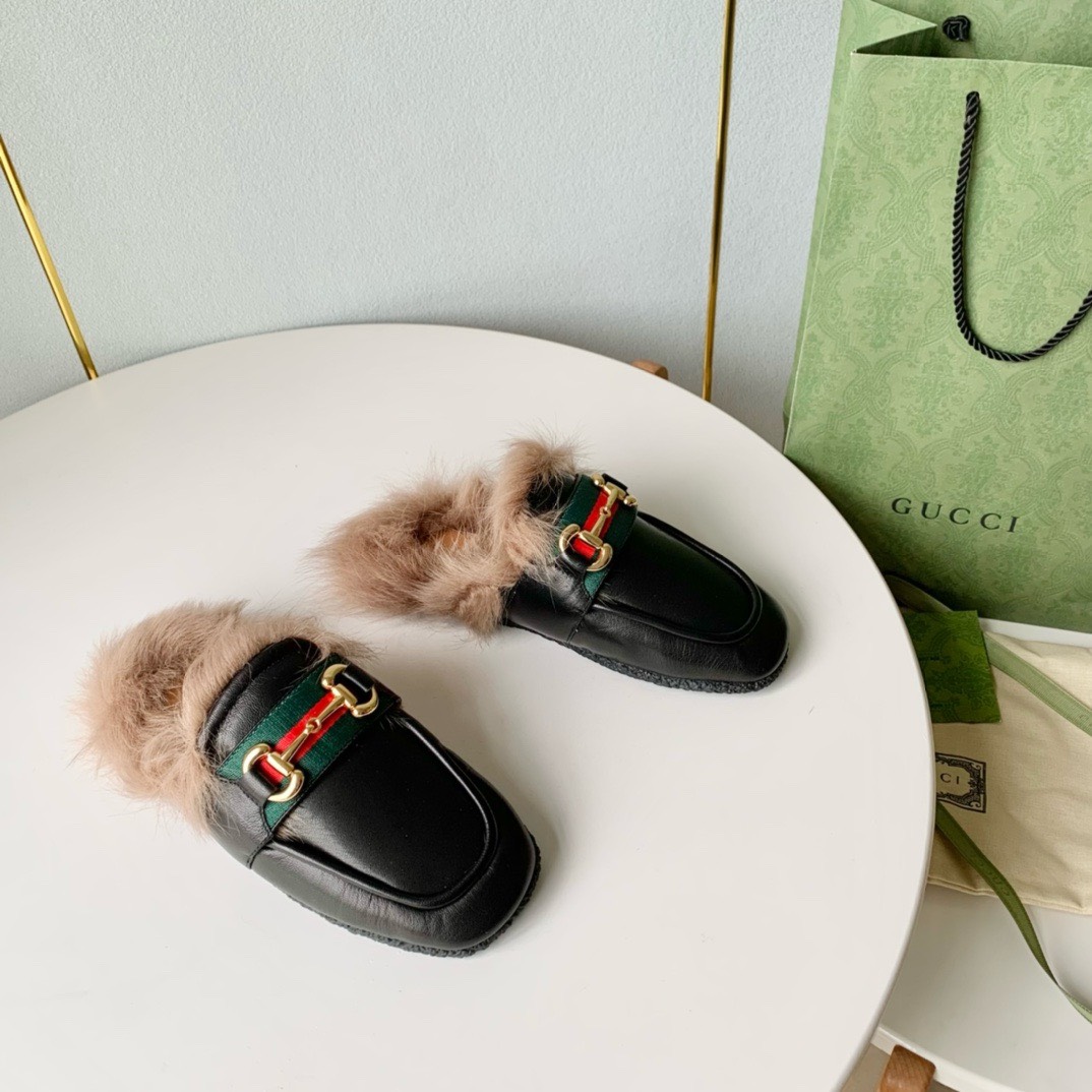 Bagsaaa Gvc*1 Slipper Horsebit With Shearling in black 02
