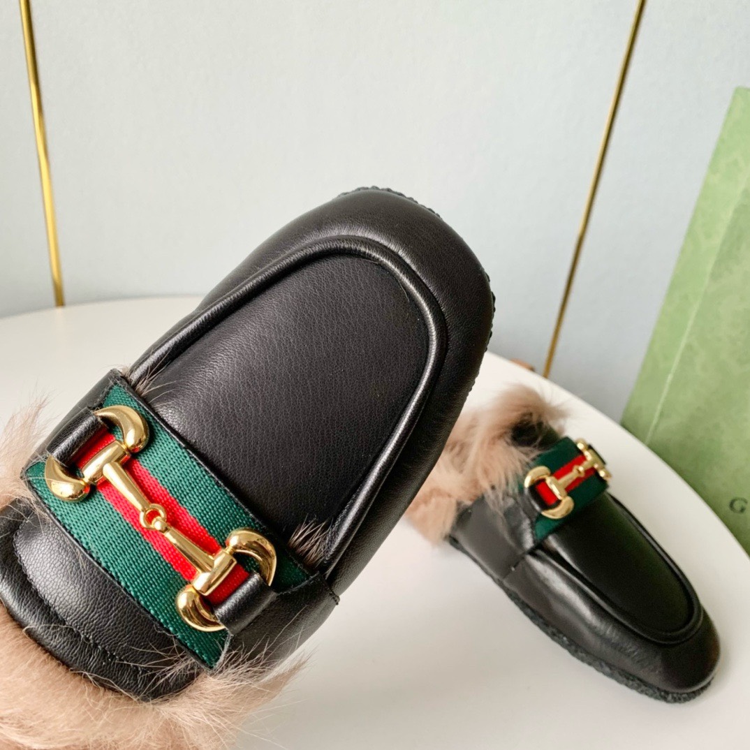 Bagsaaa Gvc*1 Slipper Horsebit With Shearling in black 02