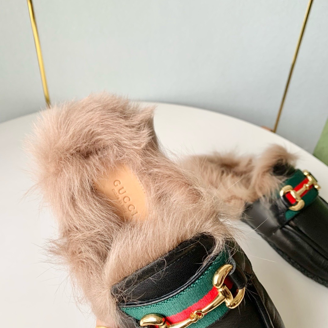 Bagsaaa Gvc*1 Slipper Horsebit With Shearling in black 02