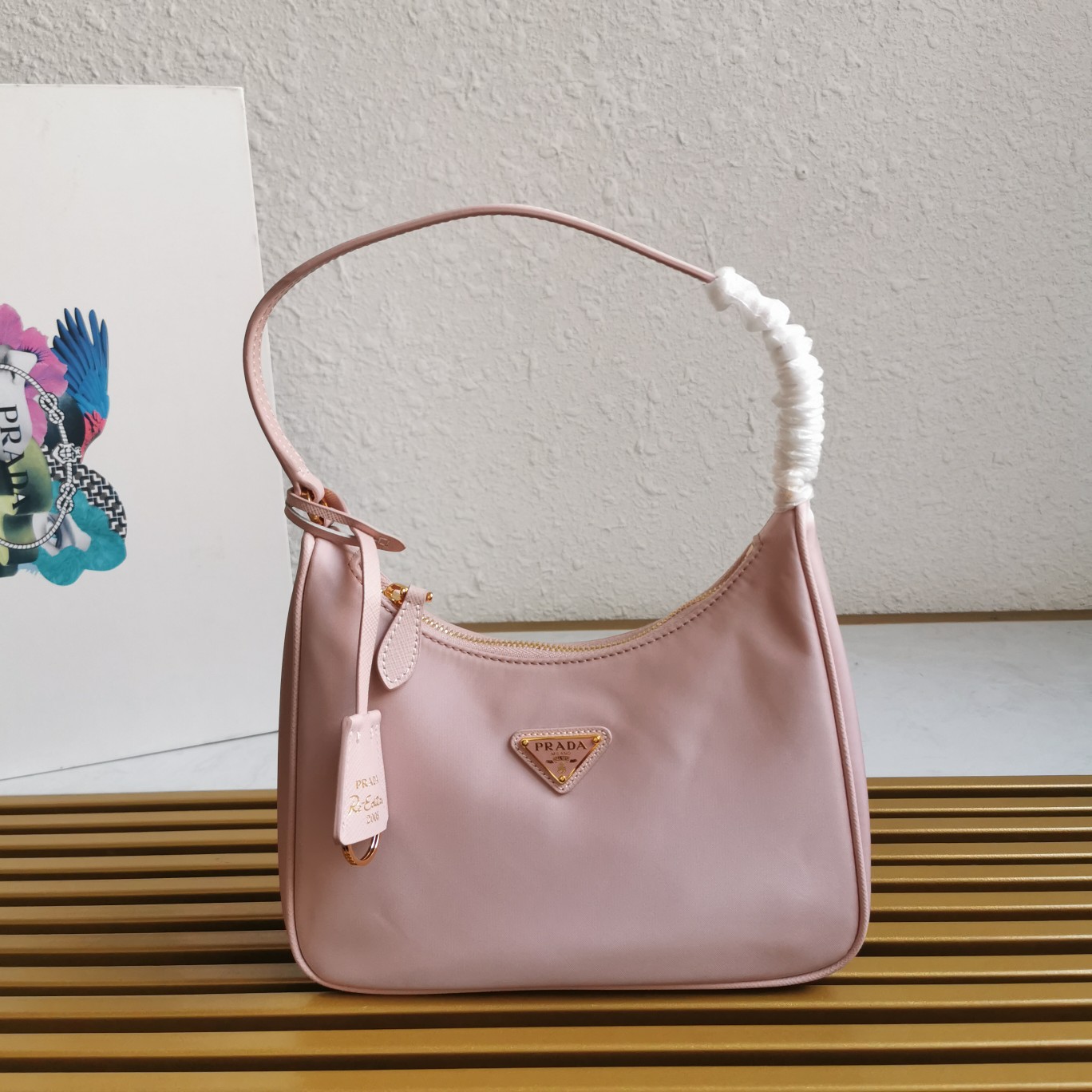 Bagsaaa Pra*a Re-Edition 2005 Re-Nylon mini bag pink - 22x18x6cm