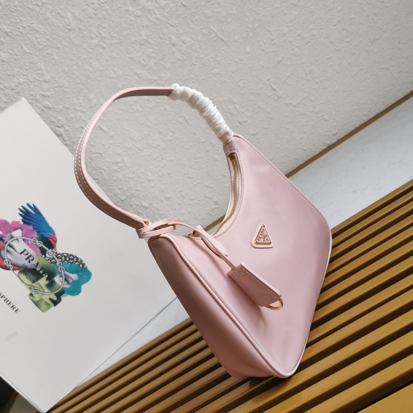 Bagsaaa Pra*a Re-Edition 2005 Re-Nylon mini bag pink - 22x18x6cm