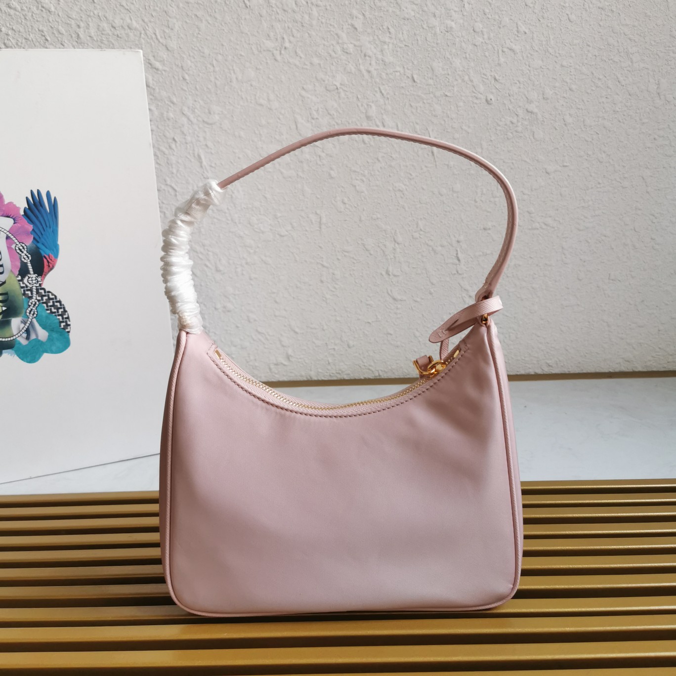Bagsaaa Pra*a Re-Edition 2005 Re-Nylon mini bag pink - 22x18x6cm