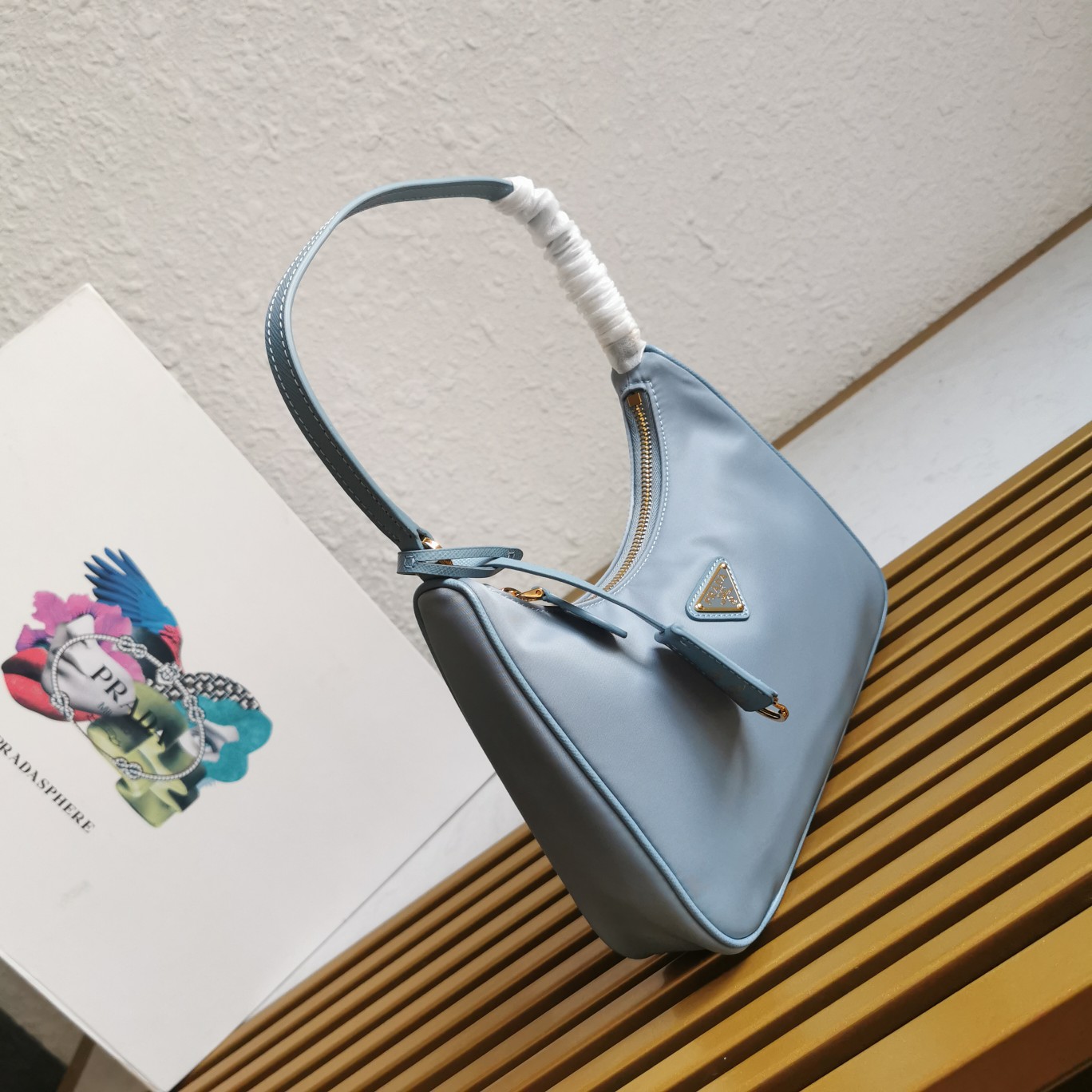 Bagsaaa Pra*a Re-Edition 2005 Re-Nylon mini bag blue - 22x18x6cm