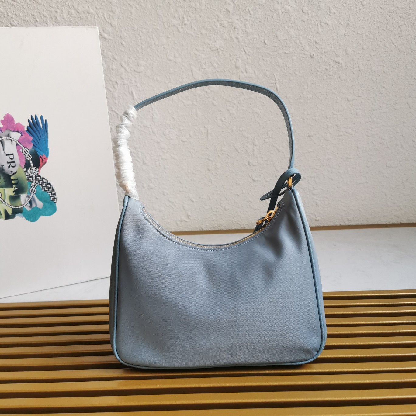 Bagsaaa Pra*a Re-Edition 2005 Re-Nylon mini bag blue - 22x18x6cm