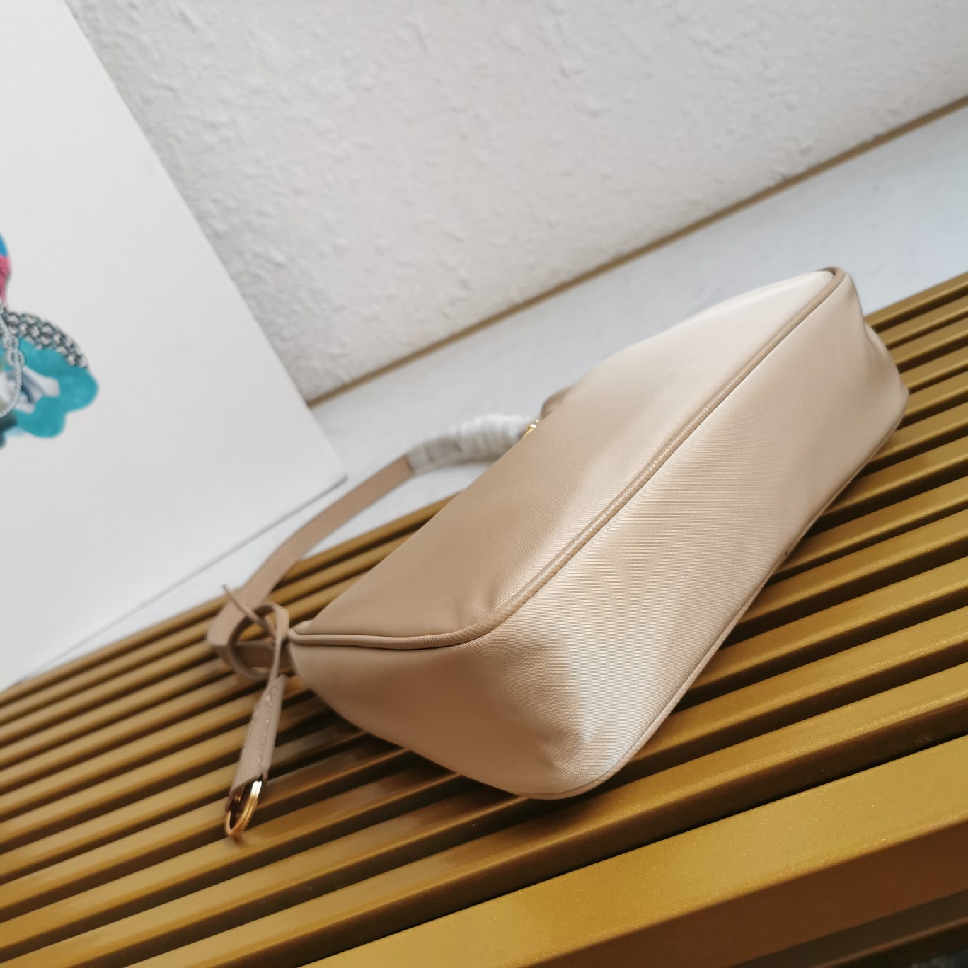 Bagsaaa Pra*a Re-Edition 2005 Re-Nylon mini bag beige - 22x18x6cm