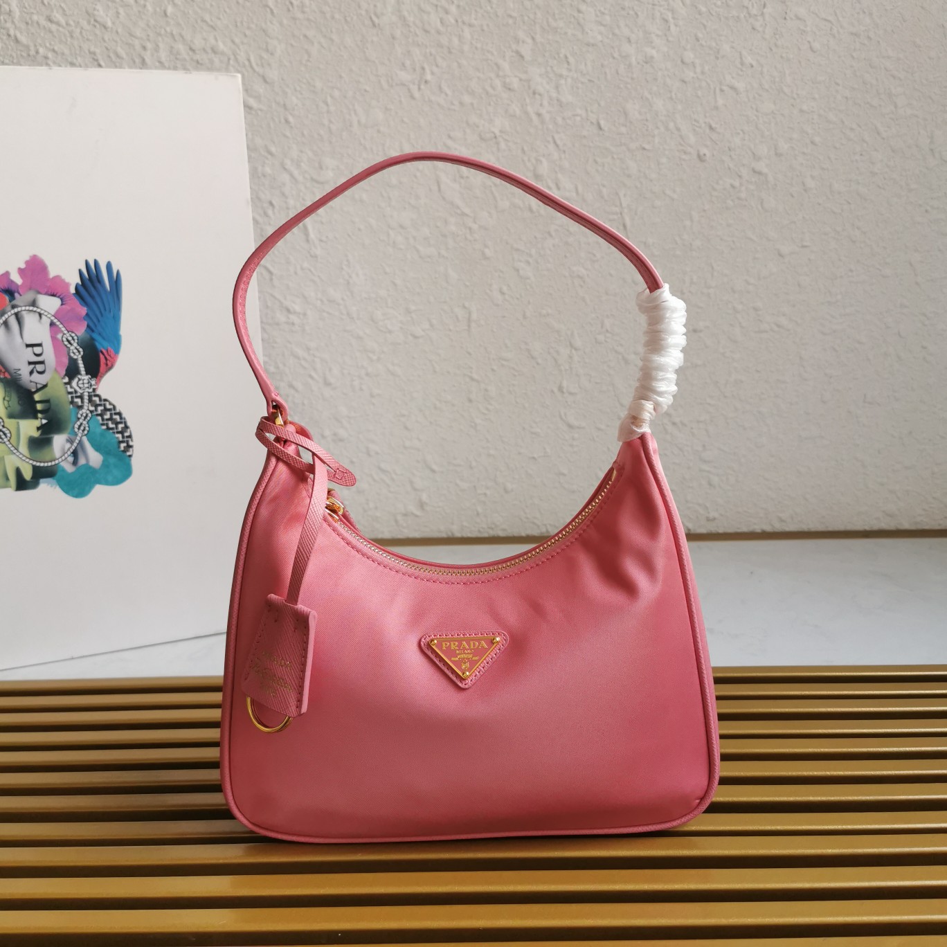 Bagsaaa Pra*a Re-Edition 2005 Re-Nylon mini bag hot pink - 22x18x6cm