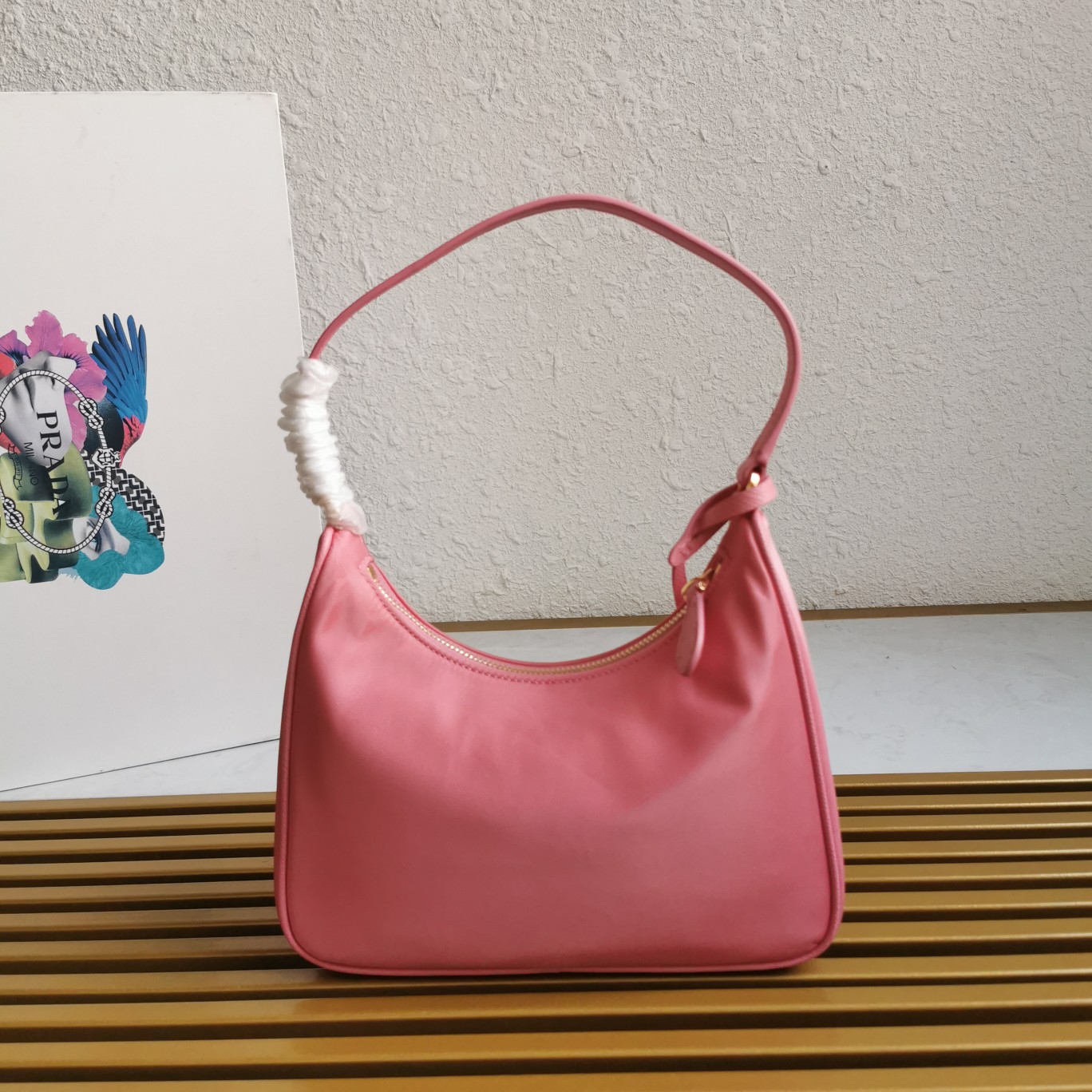 Bagsaaa Pra*a Re-Edition 2005 Re-Nylon mini bag hot pink - 22x18x6cm