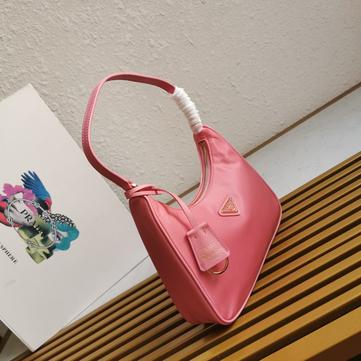 Bagsaaa Pra*a Re-Edition 2005 Re-Nylon mini bag hot pink - 22x18x6cm