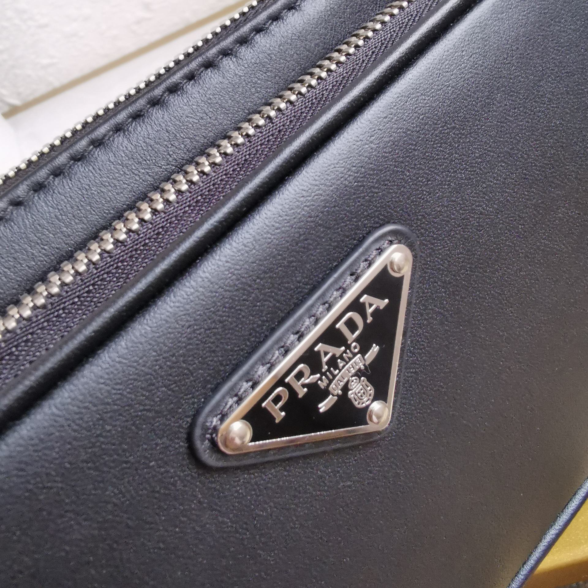 Bagsaaa Pra*a Black Leather Belt Bag - 21*13*2.5cm