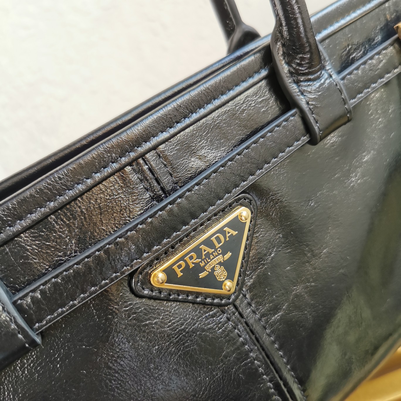 Bagsaaa Pra*a Black Medium leather handbag - 32*15.5*12cm