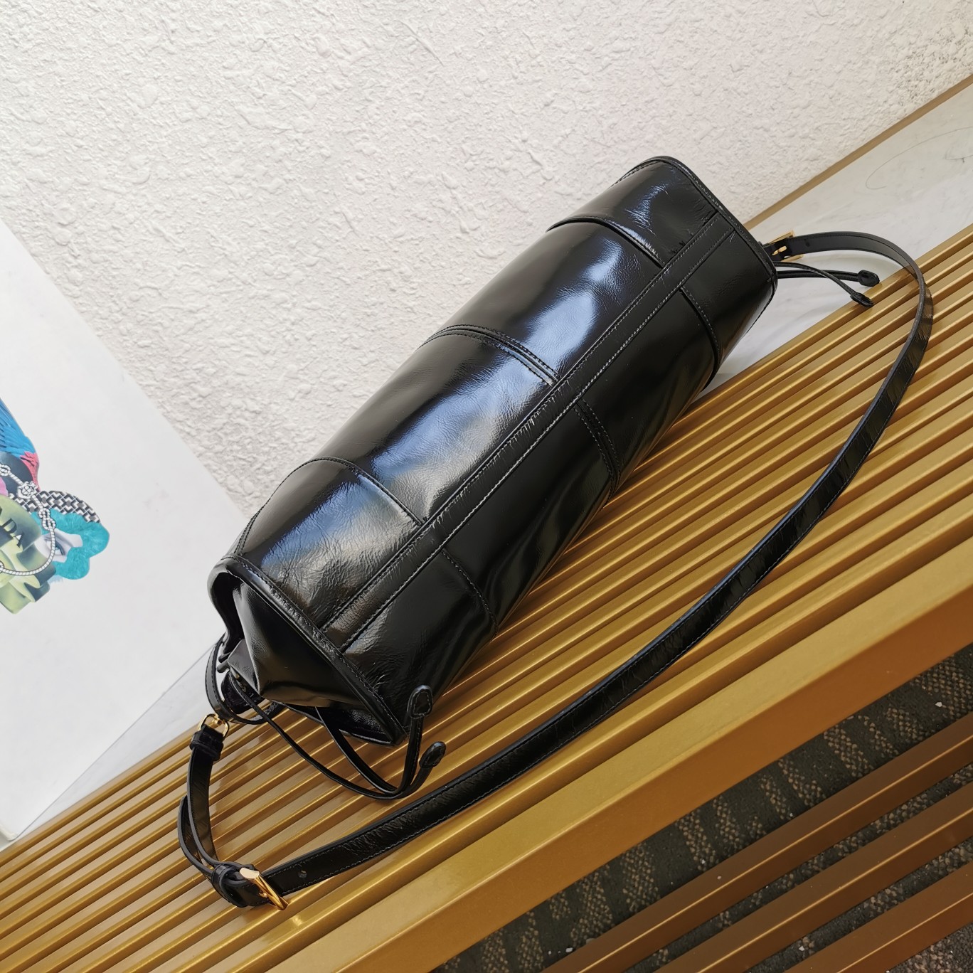 Bagsaaa Pra*a Black Large leather handbag - 38*30*12cm