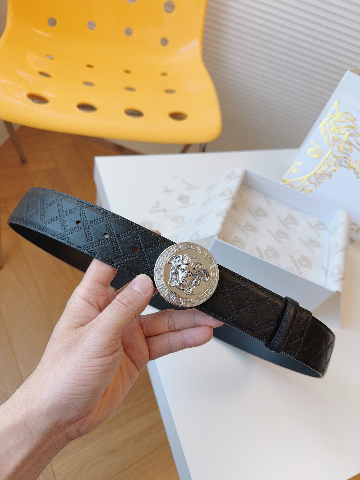 Bagsaaa Versace Black Belt