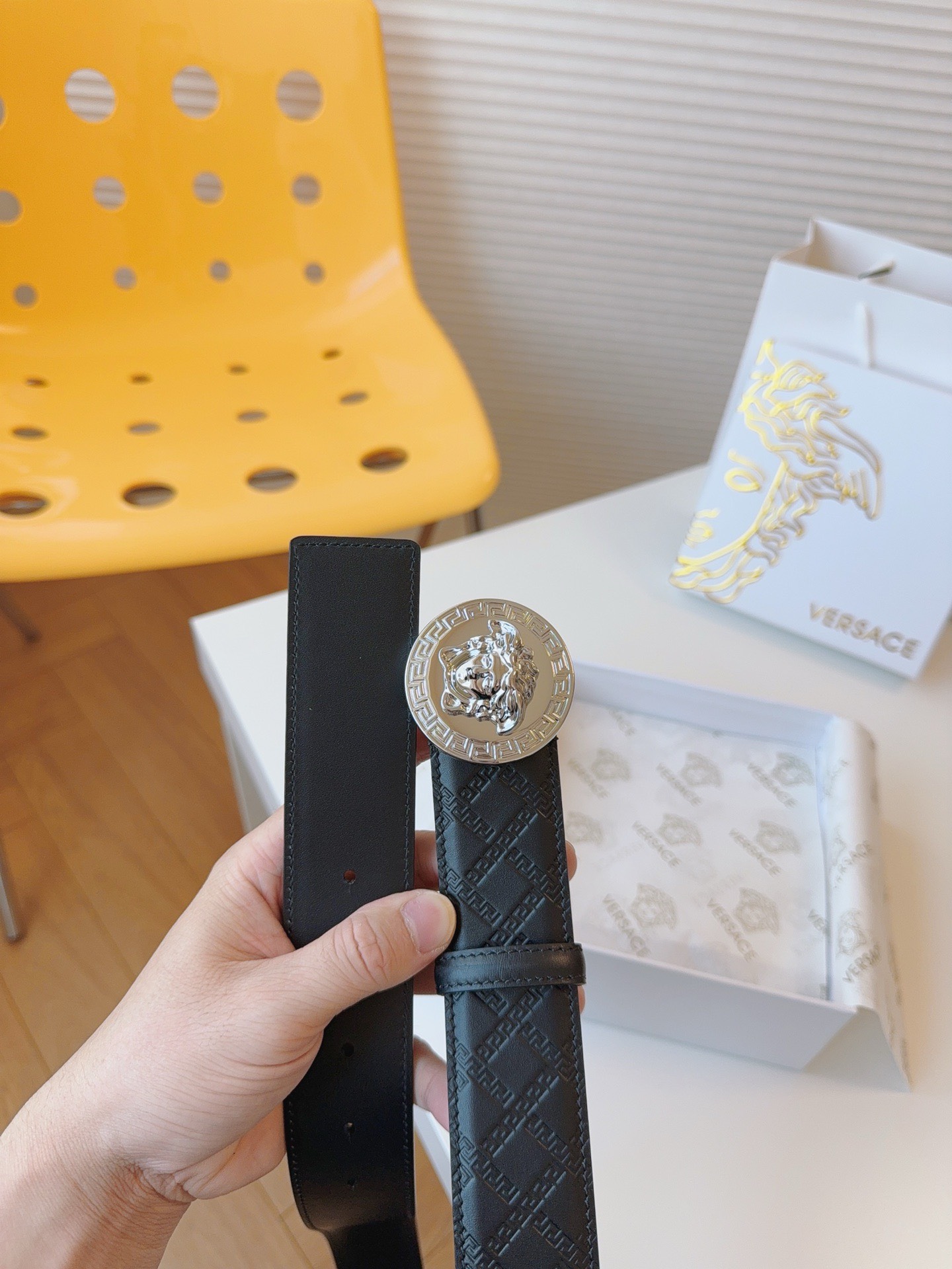 Bagsaaa Versace Black Belt