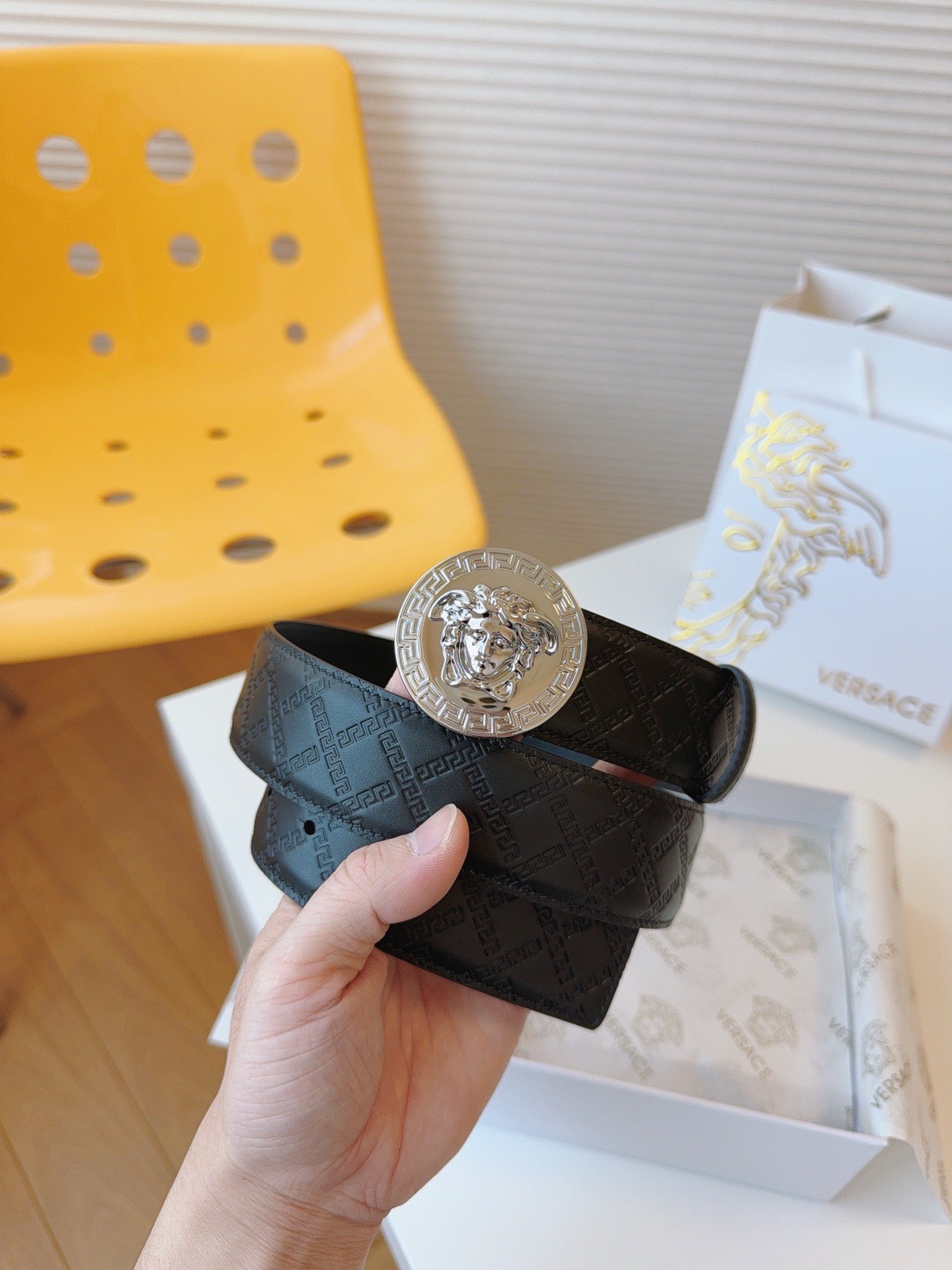 Bagsaaa Versace Black Belt