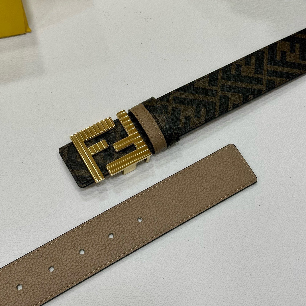 Bagsaaa F**di Belt In Gold Hardware