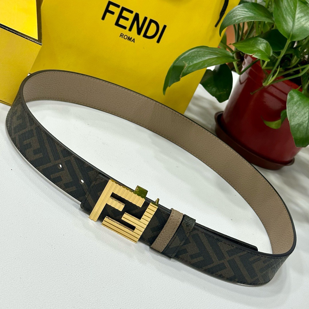 Bagsaaa F**di Belt In Gold Hardware