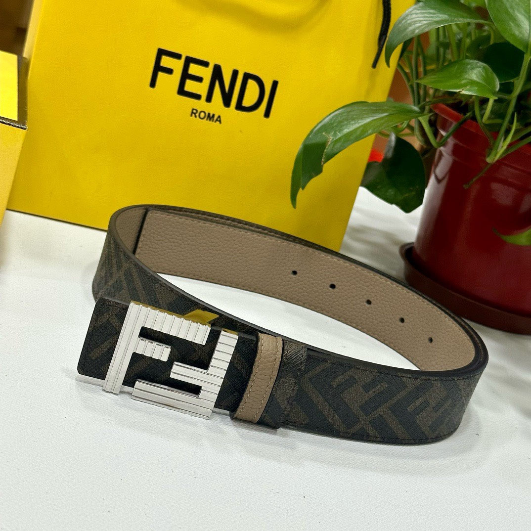 Bagsaaa F**di Belt In Silver Hardware