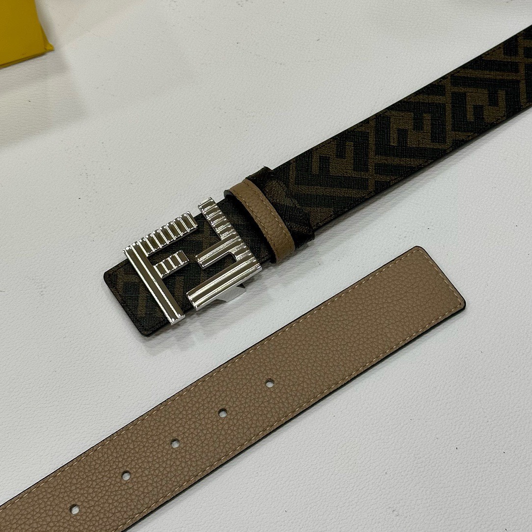 Bagsaaa F**di Belt In Silver Hardware