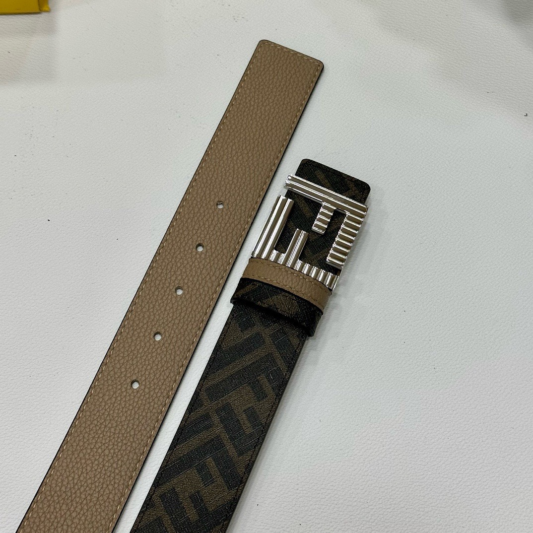 Bagsaaa F**di Belt In Silver Hardware