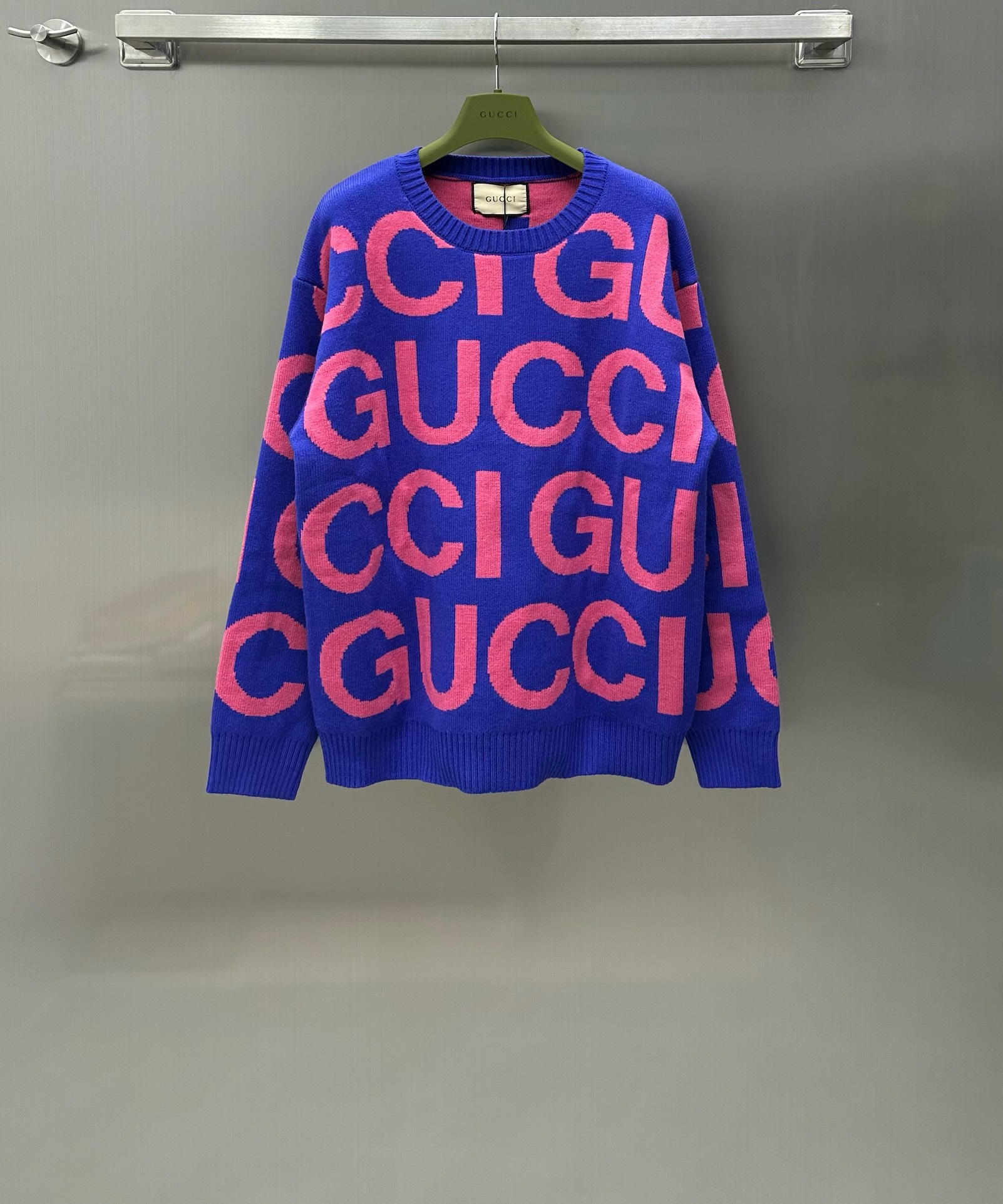 BAGSAAA Gvc*1 WOOL JUMPER WITH Gvc*1 INTARSIA