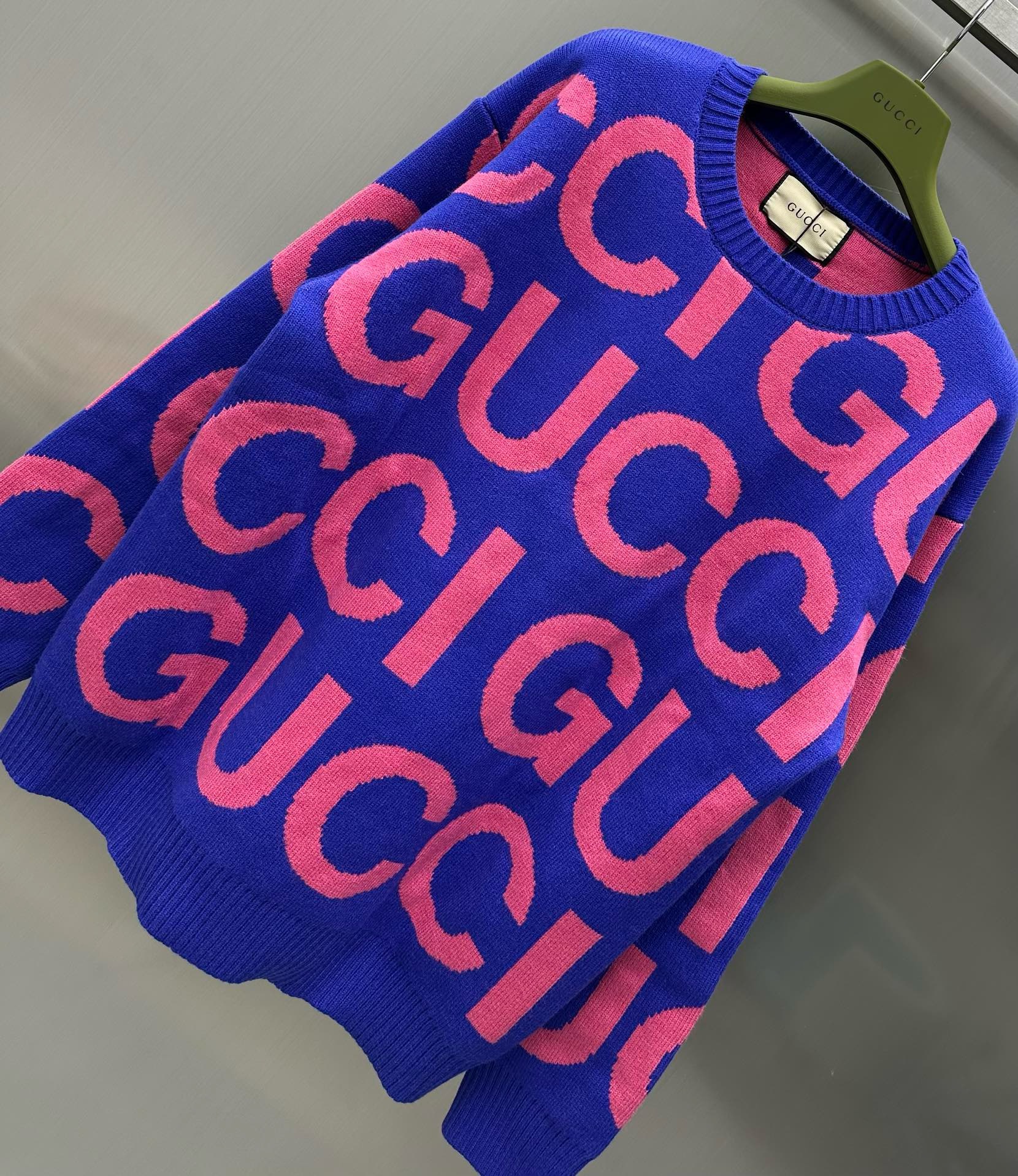 BAGSAAA Gvc*1 WOOL JUMPER WITH Gvc*1 INTARSIA
