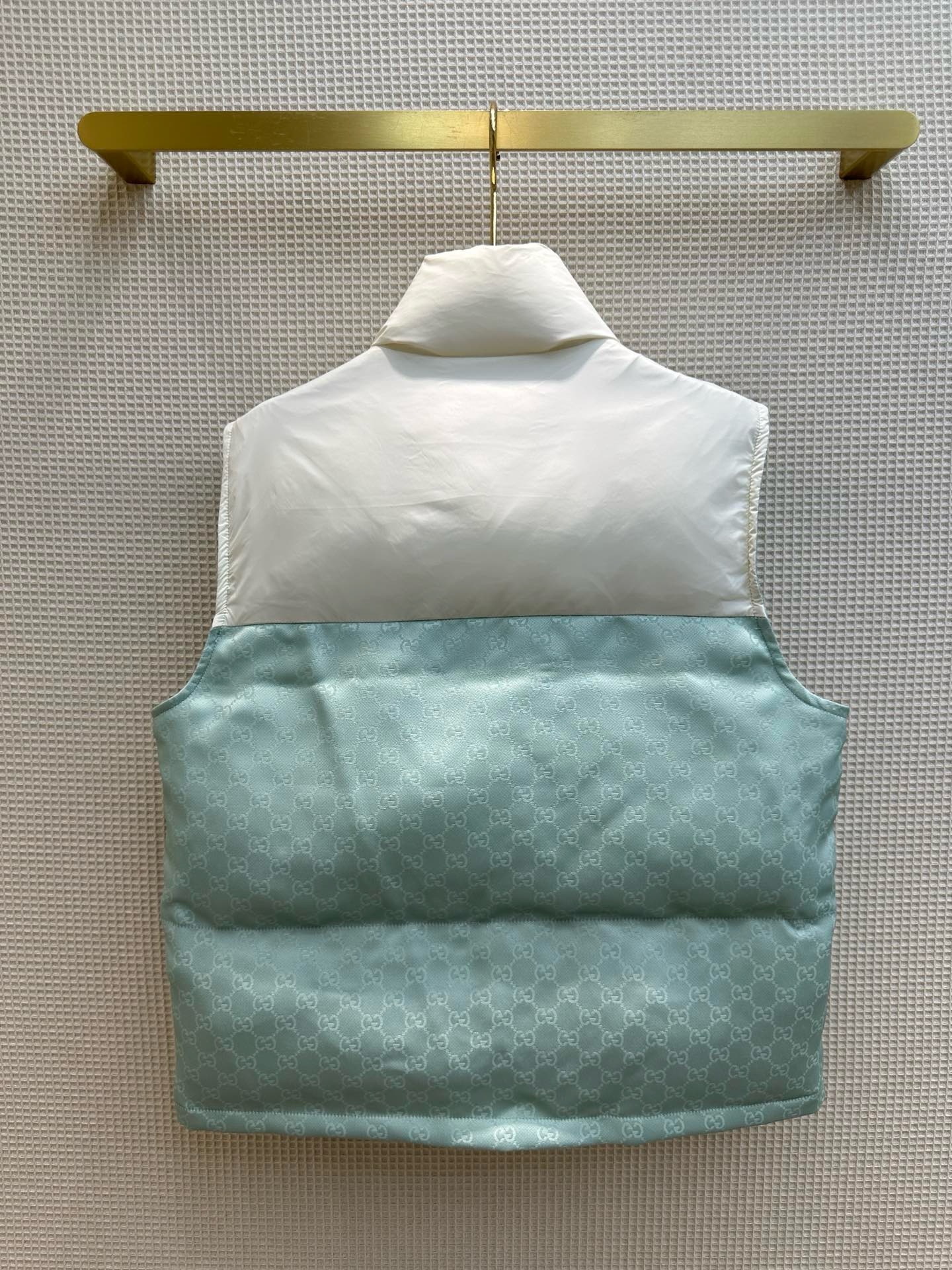 Bagsaaa Gvc*1 GG COTTON CANVAS PADDED GILET GREEN