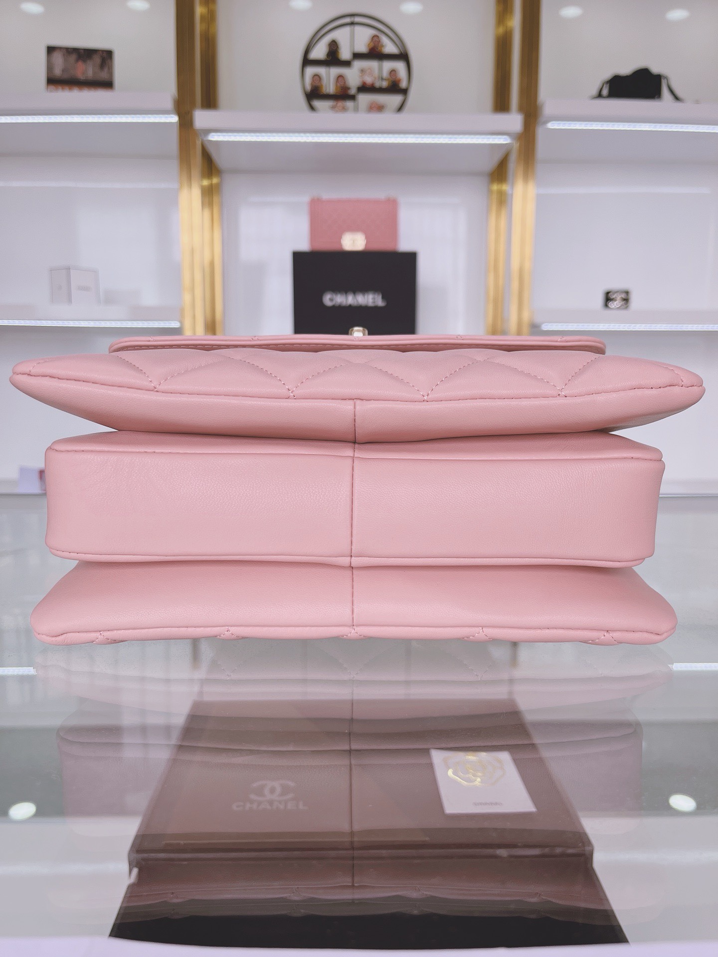 Bagsaaa Ch**el Trendy CC Pink Gold Hardware 25cm
