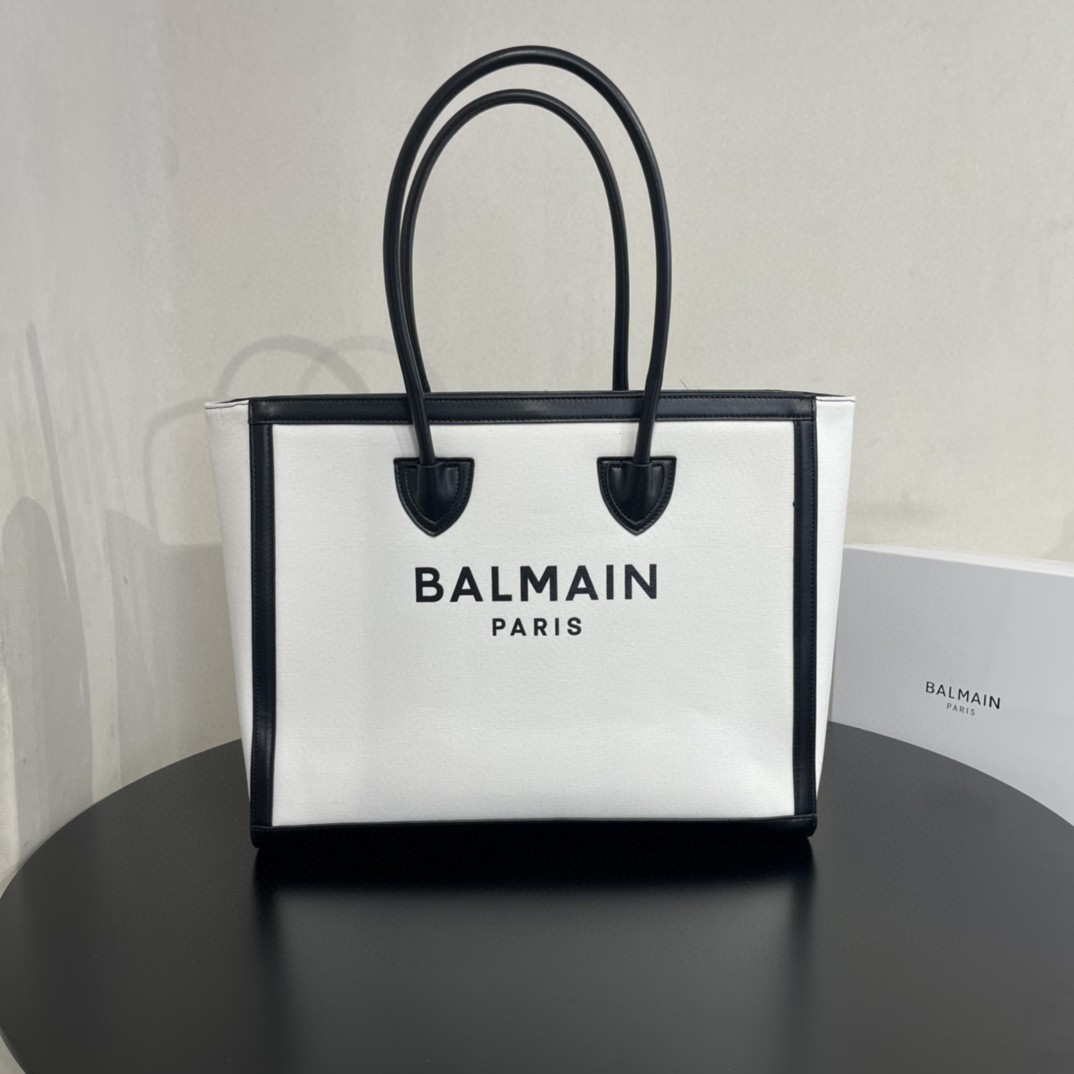 Bagsaa Balmain Large B-Army 42 tote bag black - 42*34*13cm
