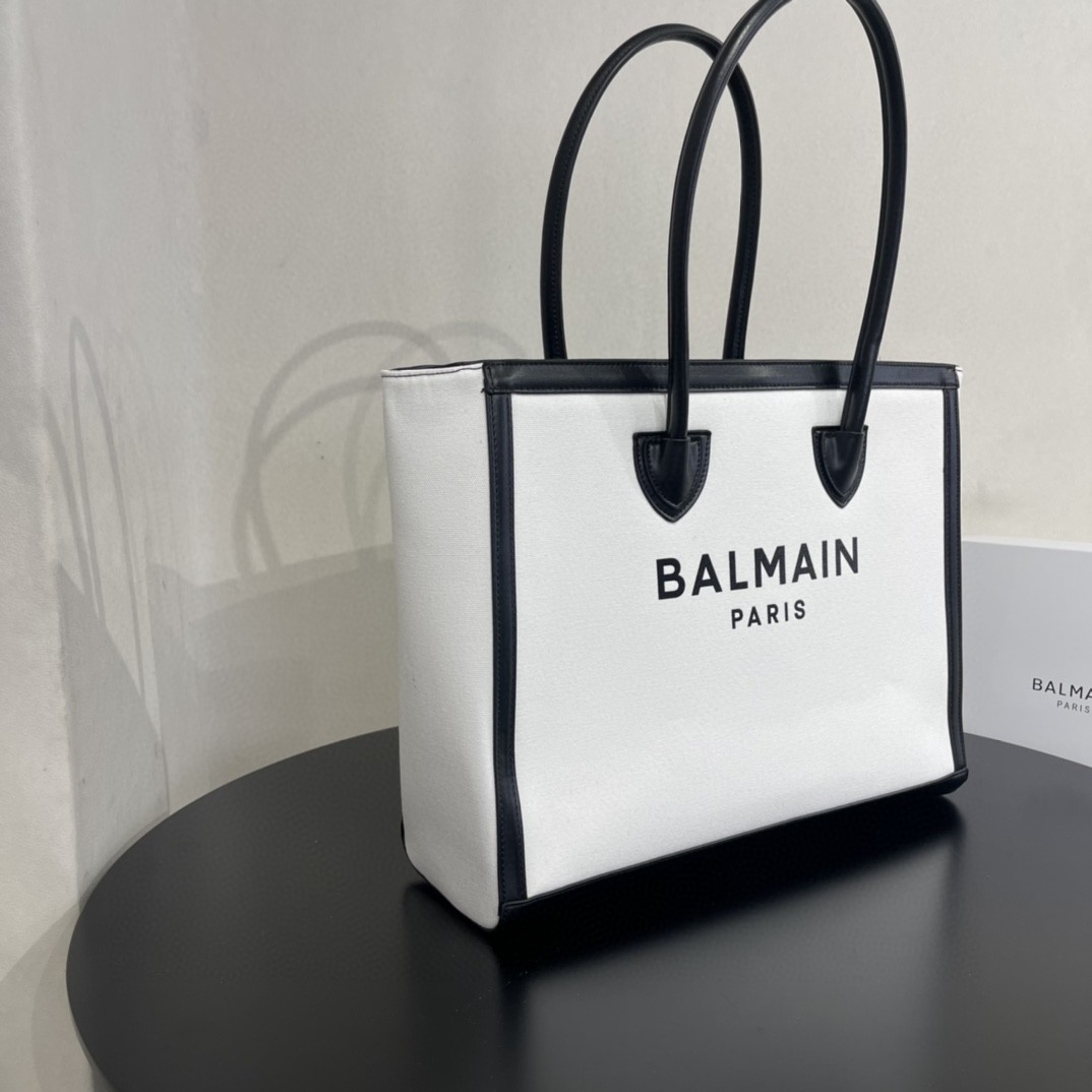 Bagsaa Balmain Large B-Army 42 tote bag black - 42*34*13cm