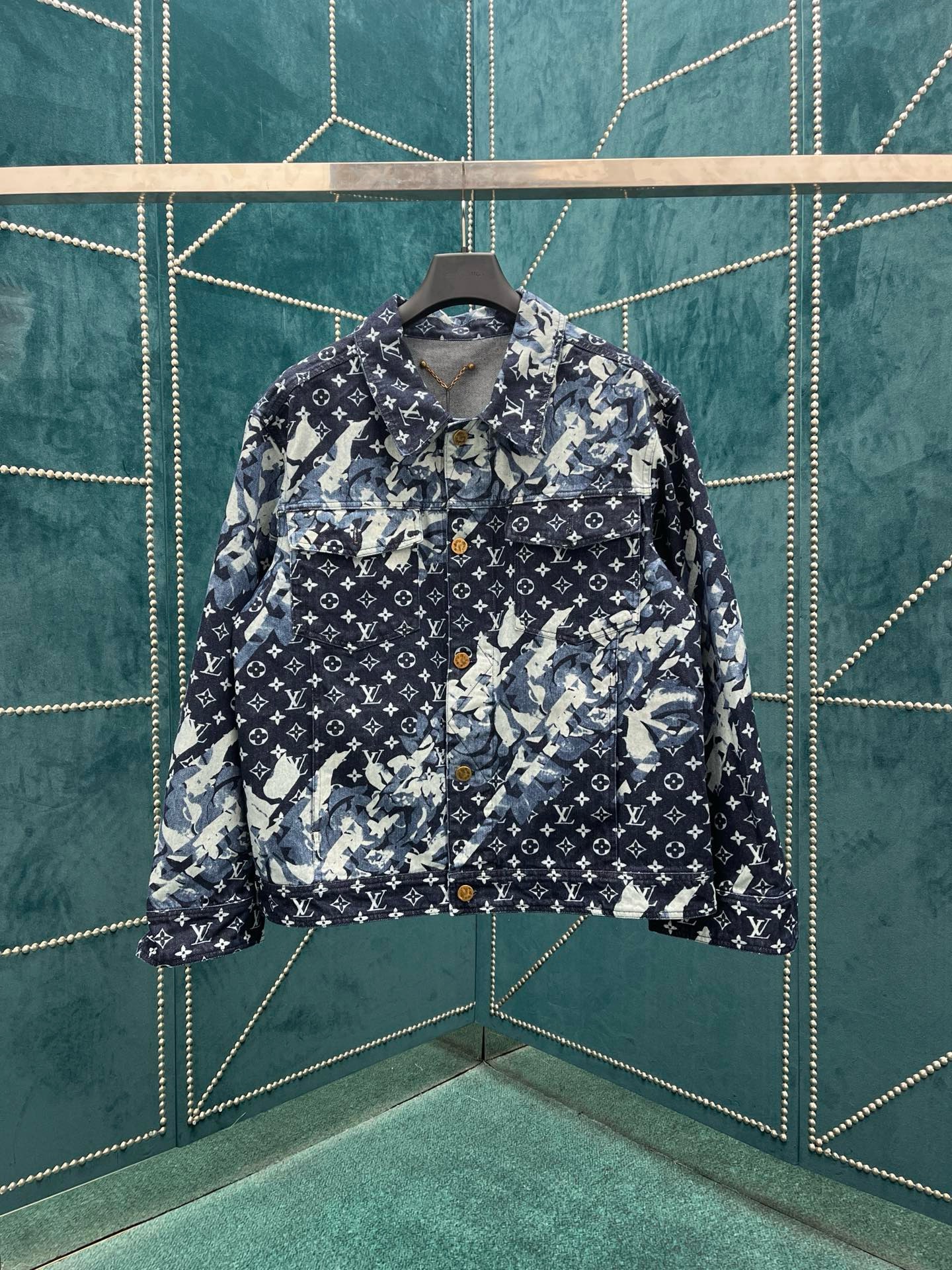 Bagsaaa L0vis Vvtt0n Monogram Printed Denim Jacket