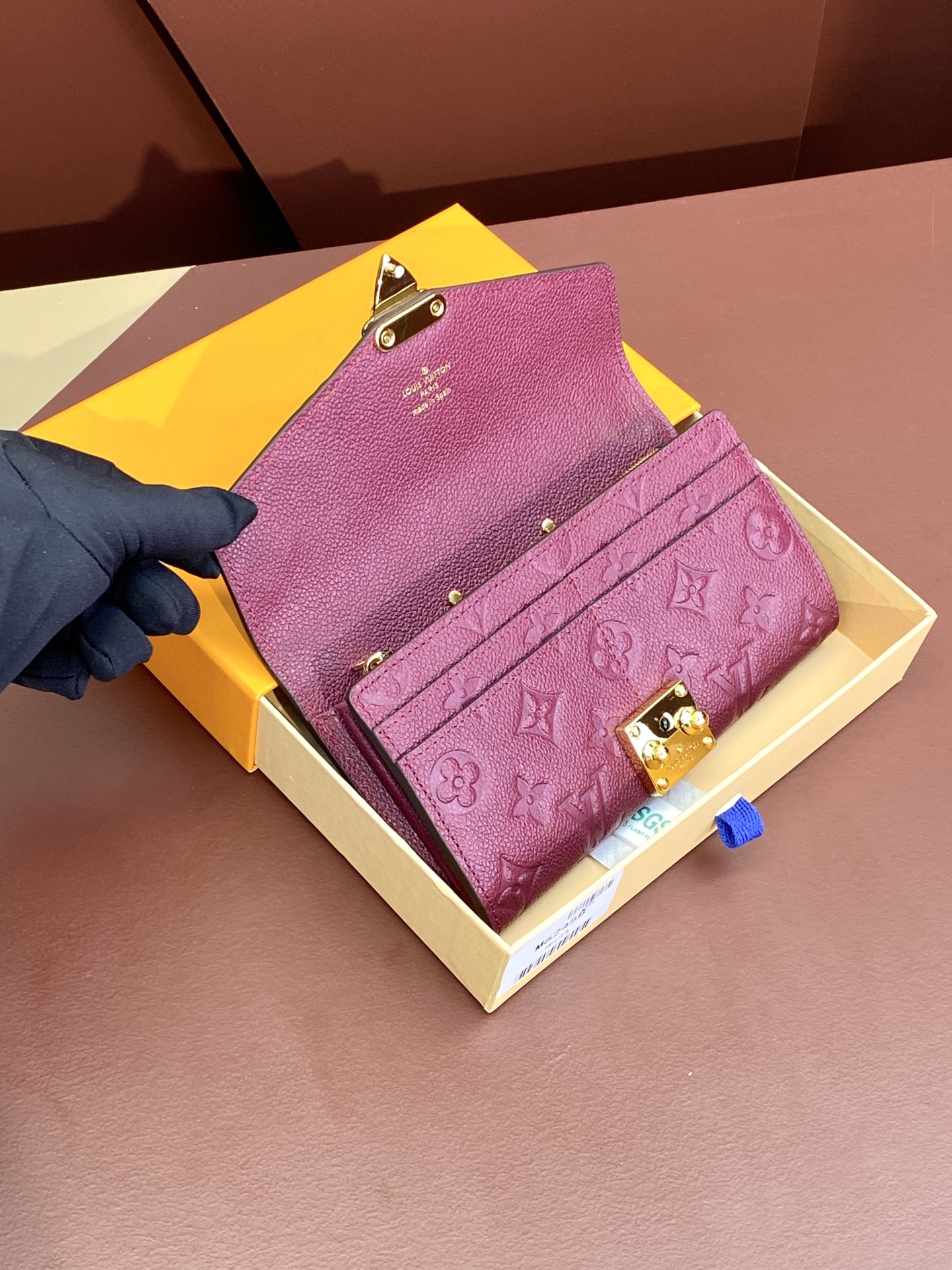 Bagsaaa L0vis Vvtt0n Métis Long Wallet In Burgundy - 11.5 x 8.5 x 4 cm