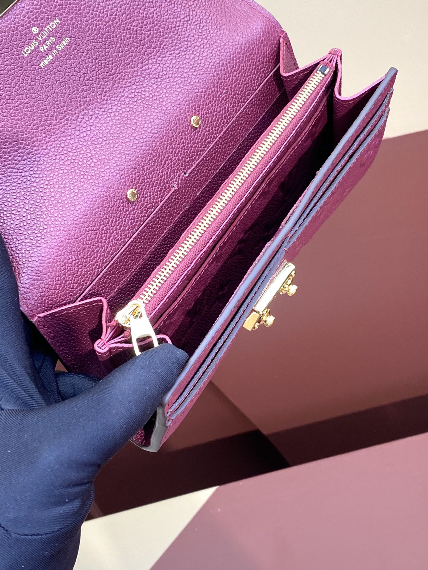 Bagsaaa L0vis Vvtt0n Métis Long Wallet In Burgundy - 11.5 x 8.5 x 4 cm