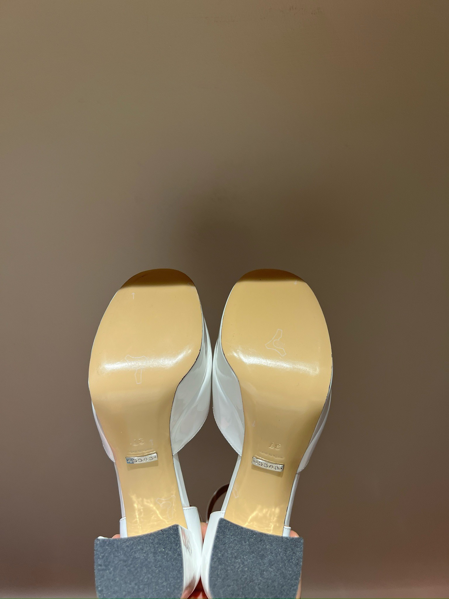 Bagsaaa Gvc*1 Platform Pump With Double G In White 115mm