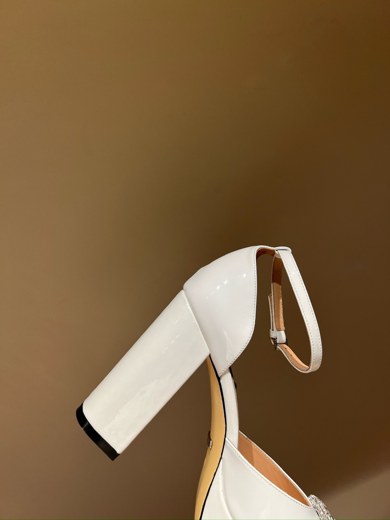 Bagsaaa Gvc*1 Platform Pump With Double G In White 115mm