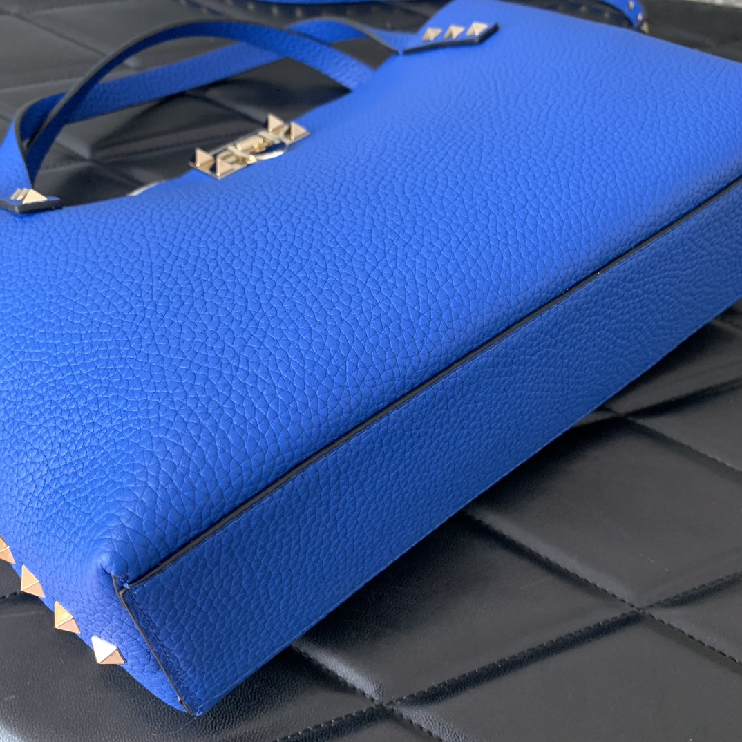 Bagsaaa Va1e*ntin0 Garavani Rockstud-embellishment tote bag blue - 28*20*8cm