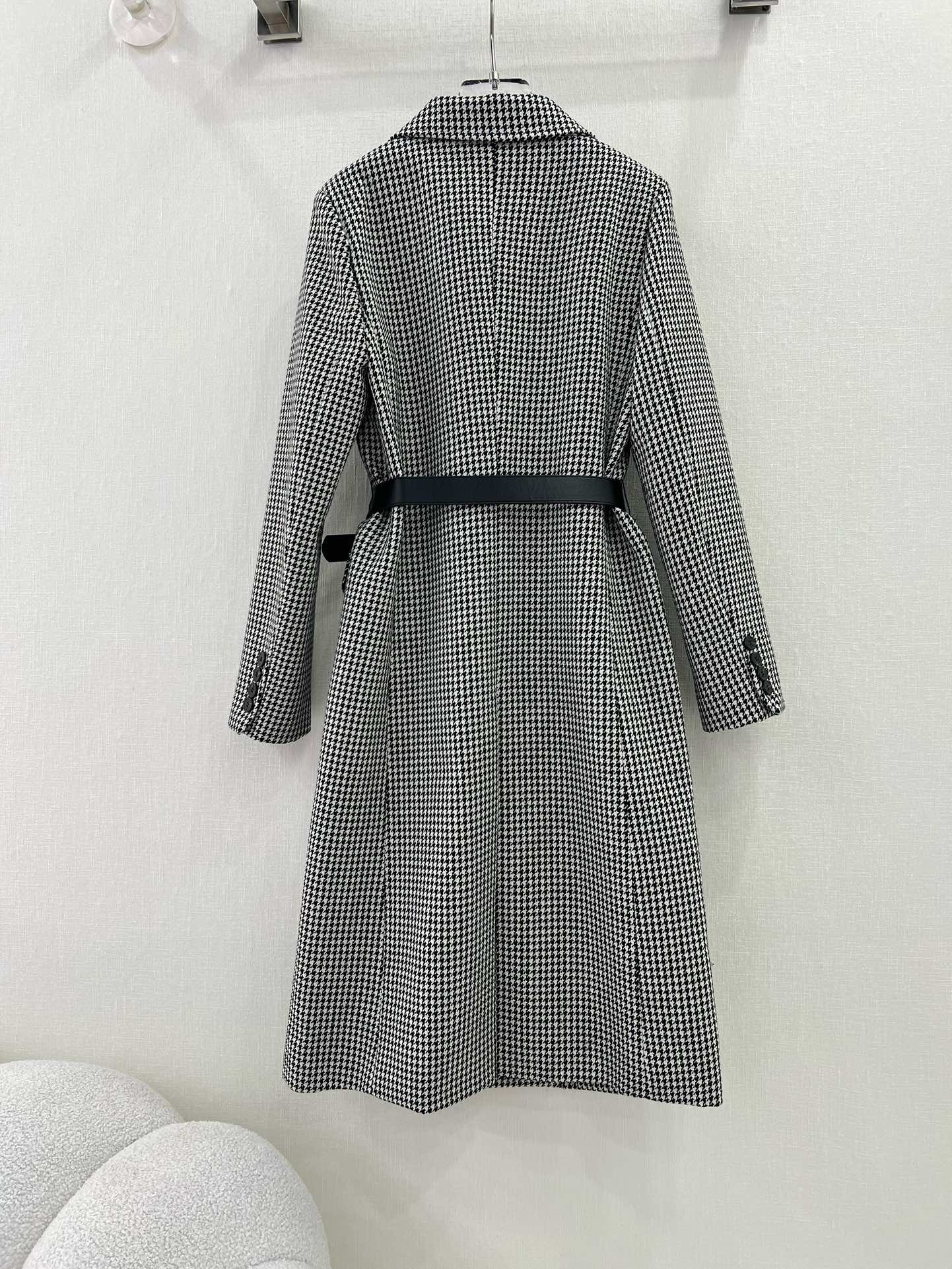 Bagsaaa D10r Overcoat Houndstooth