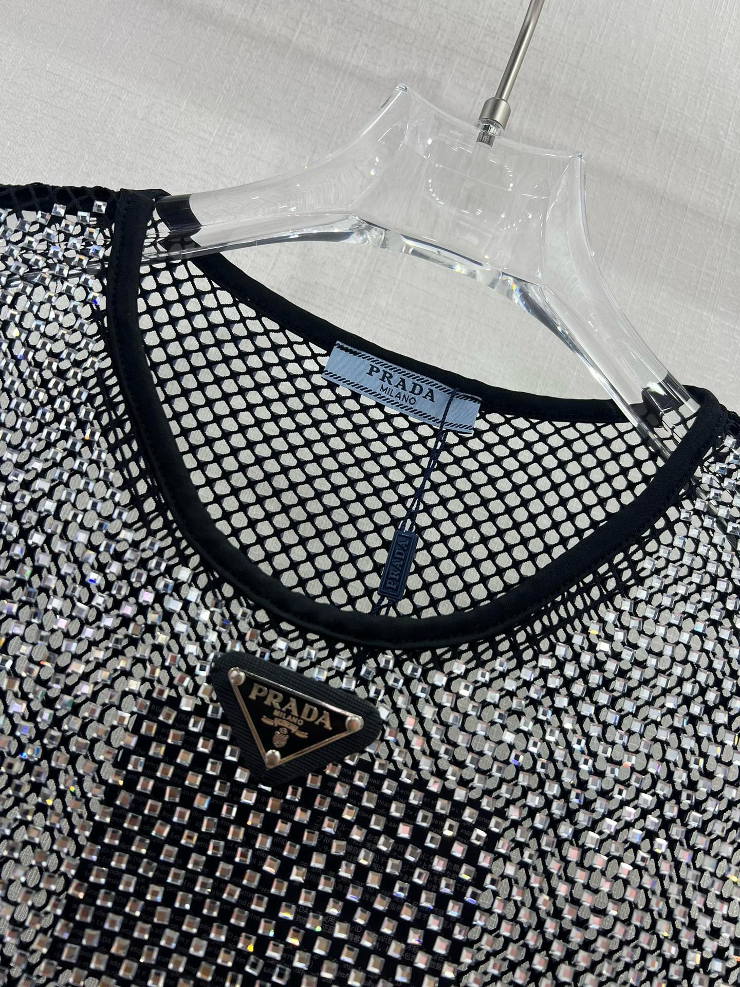 Bagsaaa Pra*a Top Mesh In Black