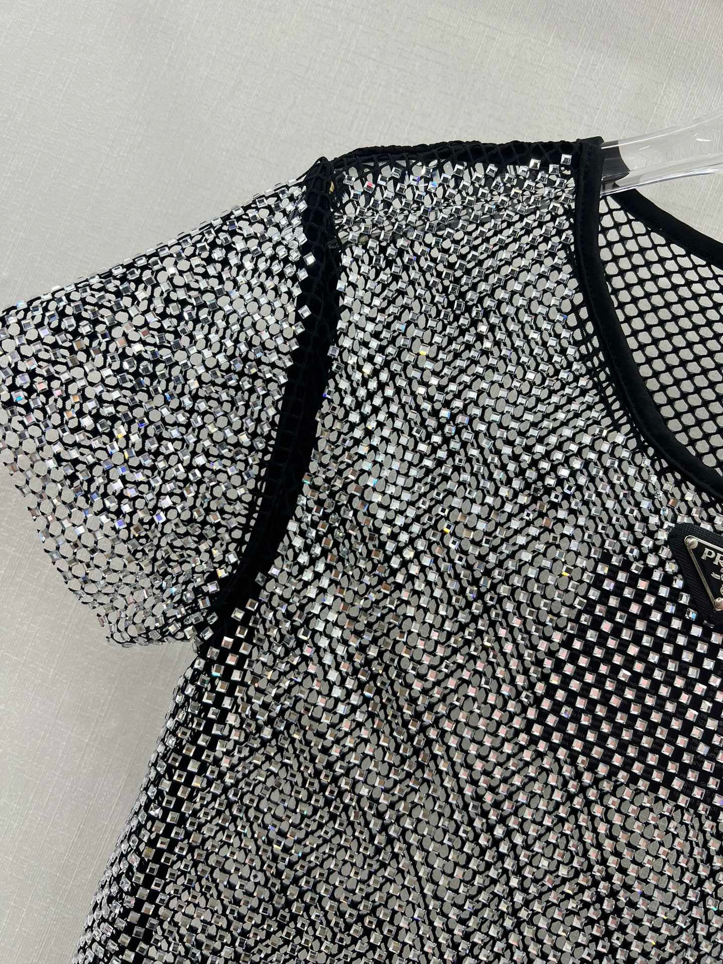 Bagsaaa Pra*a Top Mesh In Black