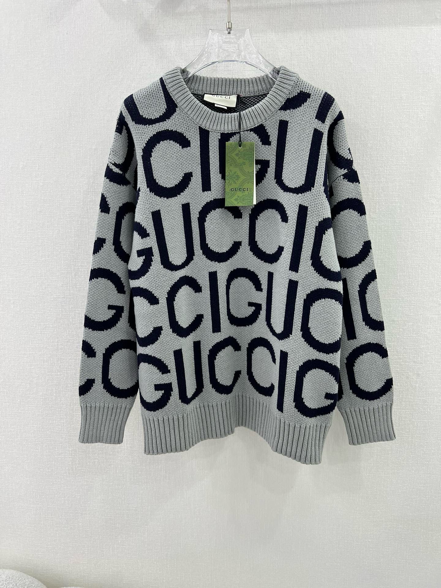 BAGSAAA Gvc*1 WOOL SWEATER GREY