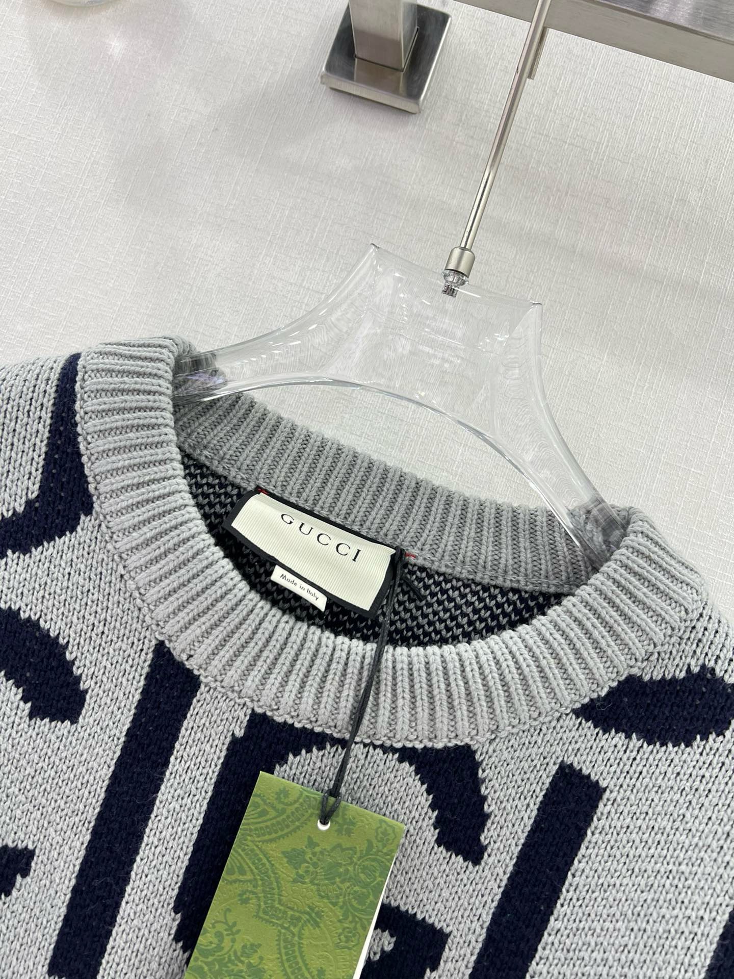 BAGSAAA Gvc*1 WOOL SWEATER GREY